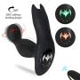 Vibrating Prostate Massager Flashlight Rotating Bat Butt Plug Remote Control Vibrator with 9 Speed and 5 Rotating Modes Waterproof Rechargeable Anal Sex Toy for Beginner and Advanced Users