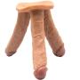 Lfcmf 3 Sided Big Toy Real Feel Soft Flexible 3 Head Massage Safe Material (Color : Brown)