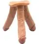 Lfcmf 3 Headed Massage Waterproof Flexible 3 Sided Strápless Toy for Couples Play (Color : Brown)