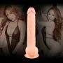 ZWWTTM 11 Inch Realistic Silicone D-î-ldo for Women Massager Soft and Health (Color : Beige)