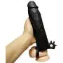 UEE Soft Realistic 30% Enhancer Penis Sleeve Penis Extension Extender Cock Sleeve Girth Enhancer Add in 3" for 5-6.5 inches-100% Discreet Shipping (Black)