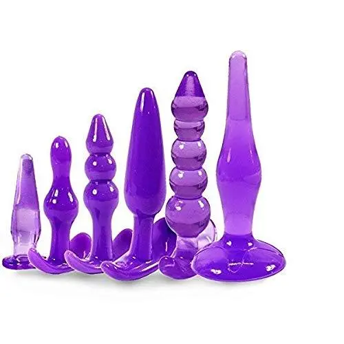 6Pcs Perfect Size Silicone But.t Plùgs Adult Toys for Couples Beginner (Purple1)