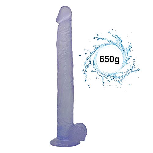 Zytyeu Women Toys Realistic Pennis 12 Inch Big Dillo with Suction Cup,Analog Plug Adut Seax Toiys for Women Men Mastubantion Styuty Massager Women Toys (Color : Blue)