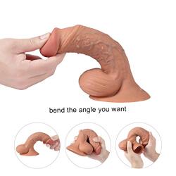 CONtenct 8 Inch Dillo Silicone Vivid Mens anul Plug Six Toys for Mastubation