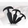 Silicone Trainer Plug Kit Massage Tool Anales Beginners Training Set for Women Men Couple (3PCS Black)