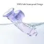 JSCRlove 8.66 Inch Realistic Ultra Soft-Ďîld with Suction Cup for Hand-Free Play Soft-Ďîldɔ Massage Wand Transparent Purple Women Socks