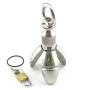 ThinkMax Stainless Steel Anal Plug Lock Rotate Open Expension Chastity for Restraints Slave Ass Hole