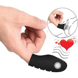 GOODS ZONE Finger Massager High Frequency Black Silicone Exciting Banger Fingering Massaging Toys 2019 (Black)