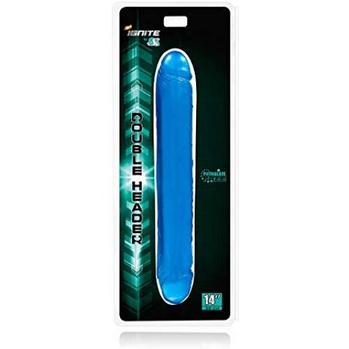Si Novelties Double Dong, Blue, 14 Inch, 23.04 Ounce