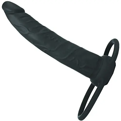 Silicone Double Penetration Cock Ring Penis Enhancer Dildo Sex Toy Silicone Double Penetration Cock Ring Penis Enhancer Dildo Sex Toy