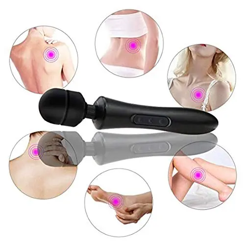 Cordless Wand Handheld Massager Magic Body Therapy Electric 10X Multi-Speed Strong Vibration USB Rechargeable Black Cordless Wand Handheld Massager Magic Body Therapy Electric 10X Multi-Speed Strong Vibration USB Rechargeable Black
