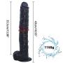TTQQJJ 17 Inch Lifelike Oversize Personal Body HandsFree with Strong Suction Cup for Female - Black - Eryanghuatan