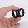 LeSharp Couple Sharing Sexy Toys, Soft Flexible Men Delay Ejaculation Double Cock Ring Penis Lock Adult Sexy Toy - Black