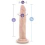 Eden 7.75" Beginner Realistic Dildo Suction Cup Harness Compatible (Beige)