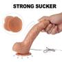 Magic Wand 7 Inch Lifelike Ladies Remote Control Vibration Toy Large Size Waterproof Design Easy to Clean Casual Massage Bedding (Color : Brown)