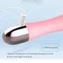 Magnetic Charging Port Waterproof Pleasure Soft USB Cable Rechargeable Wireless Cordless Quiet 10 Speed Víbràtòr Dual Function Motor Wand Scalp Stick (Pink)