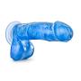 Eden 7" Realistic Feel Flexible Dildo Sex Toy Suction Cup Harness Compatible (Blue)