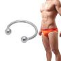 Penis Glans Ring Erection Enhancing with Stainless Steel Joy Ball Sex Toy Rings for Cock Pleasure (30mm, 2 Joy Balls)