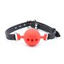 Lesik Silicone Breathable Ball Gag for Adult Bondage Restraints Sex Play (Red+Black, 1.5in Ball)