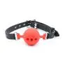 Lesik Silicone Breathable Ball Gag for Adult Bondage Restraints Sex Play (Red+Black, 1.5in Ball)