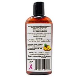 Amor Oral Pineapple Flavored Lube, Edible and Body Safe, Water-Based Personal Lubricant 4 Ounce Pineapple