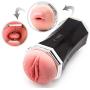 Yikiop 2-in-1 Male Aír-cräft Cup Intelligent Aír-cräft Cup USB Rechargeable Handsfree Auto Suck Oral Cup Induced Deep Throat Automatic Sucking Men Deluxe Toy Warm Cup - Training Sleeve
