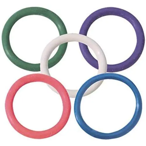 Spartacus Rubber Cock Ring, 1.25", 5 Multicolor Pack Spartacus Rubber Cock Ring, 1.25", 5 Multicolor Pack
