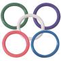 Spartacus Rubber Cock Ring, 1.25", 5 Multicolor Pack