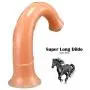 Padgene 16.5&quot Realistic Horse Dildo Extra Long Soft Huge Penis Sex Toy with Strong Suction Cup Curved Shaft for Hands-free Vaginal G-spot and Anal Prostate Play