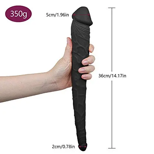 JSCRlove 14 Inch Soft-Double Headed Dildɔs Real Feel Toy with Strong Base Soft Suction Cup Toy(Black) Women Socks JSCRlove 14 Inch Soft-Double Headed Dildɔs Real Feel Toy with Strong Base Soft Suction Cup Toy(Black) Women Socks
