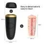 Vibrating Male Masturbator Cup Detachable Pocket Pussy Sex Toys for Men, Treediride Realistic Textured Vagina Stroker Rechargeable with 10 Stimulation Innovative Squeezable for Man Masturbation