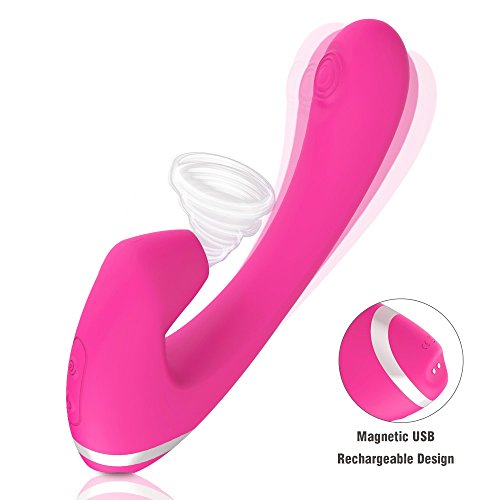 9 Speed Vibrating Wand Massager，Suction and Vibration Therapeutic Function Electric Massager Magnetic USB Rechargeable Depth Waterproof Relieve Stress and Relax Muscles