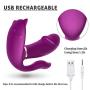 Wearable Heating G-Spot Vibrator Remote Control Clitoris G-Spot and Anus Triple Massager Waterproof Female Masturbation Dildo Vibrating Wand Rechargeable Vagina Stimulate Butterfly Vibrator