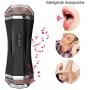 Yikiop 2 in 1 Male Aír-cräft Cup Electric Silicone Automatic Massager for Men Strong Sucking USB Rechargeable Massaging Device Waterproof Vibration Modes for Couple Six Toys Mens T-Shirt