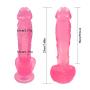 9 Inch Clear Transparent Women Toy with Powerful Suction Cup for Hands Free Play,Crystal Pink