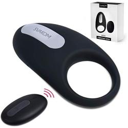 SVAKOM Winni Powerful Vibrating Cock Rings - Wireless Remote Control Penis Rings for Male or Couples - Adult Sex Toys Massagers Clitoral Stimulators Full Silicone Waterproof Vibes for Lovers(Black)