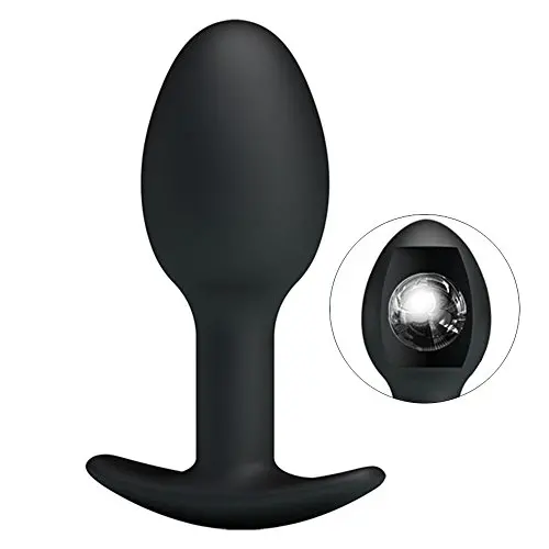 Toysdance Silicone Butt Plug With Metal Ball Inside Anal Muscle Training Single Anal Balls