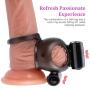Male Masturbation Bullet Vibrator Penis Massager with 10 Vibration Modes for Male Masturbators,4 Vibrating Eggs,1 Water-Based Lube,TPE Glans Sleeve