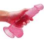 G-aouZhi 8.85 Inch Manual Wand Massager PVC Tool for Women Massaged Body Simulate D`idlo with Suction Cup, Pink Easy to Clean