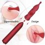 Bullet Vibrators, Xocity, Protable Adult Sex Toy with 16 Vibration Modes for Travel Clitoral Stimulation with Silicone Attachment Case, Waterproof Vibrator for Men Women Couples, Frosted Red