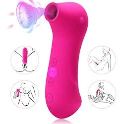 G-Spot Couples Vibrator for Clitoris Stimulation with 10M Remote Control,10 Suctions&Vibrations Nipple Anal Vagina Sucking Vibrator with Dual Motors,Adult Sex Toys for Women (red)