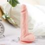 Realistic Dildo 8.5 Inch with Lifelike Glans Head for Experienced Users, PALOQUETH Flexible Thick Dildo for Women with Strong Suction Cup for Hand-Free Anal Vagina Play