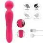 Computer OLED Force Rotating Vibrator-10 Speed ​​USB Cable Rechargeable Weaterproof Design for Bedroom, Patio, Garden, Gate, Yard, Parties, Wedding (YQ-Pink)