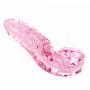 Crystal Glass Pleasure Wand Dildo Penis - AKStore - hand blown glass massager - pink