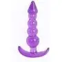 NWDoll Crystal Jellies - TPE Butt Plug Massagers - Ribbed Dildo/Anal Plug - for Beginners (Purple)