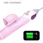 Wytinug 12 Frequency Vibe Heating Telescopic Vibran G-Spott Messager Clǐtoŗîs Licking Thrust-ing Stimulator Relax Toy for Women Couples
