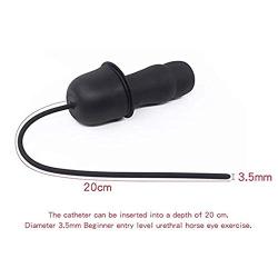 Lfcmf Silicone V-íbráting Péniś Plug Uřêthřal V-íbrátor Male Massage Uřêthřal Sounds Cˉatheter D-ilators (Black)