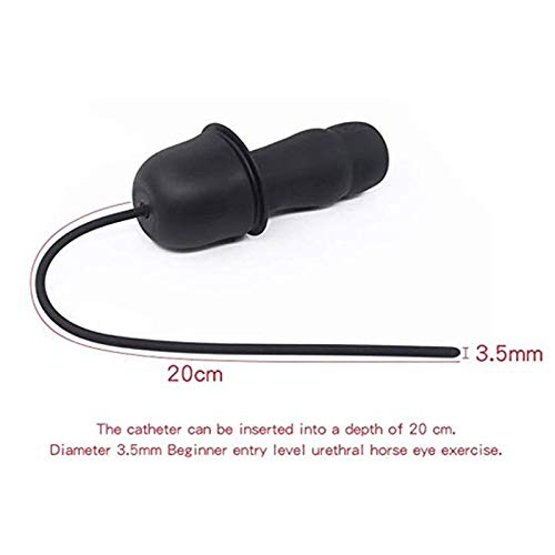 Lfcmf Silicone V-íbráting Péniś Plug Uřêthřal V-íbrátor Male Massage Uřêthřal Sounds Cˉatheter D-ilators (Black)