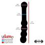 LeLuv Pyrex Glass Anal Vaginal Couples Sex Toy Dildo Set Amber Glow 3 Piece Gift Set Bundle with Premium Padded Pouches for Each