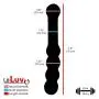 LeLuv Pyrex Glass Anal Vaginal Couples Sex Toy Dildo Set Amber Glow 3 Piece Gift Set Bundle with Premium Padded Pouches for Each